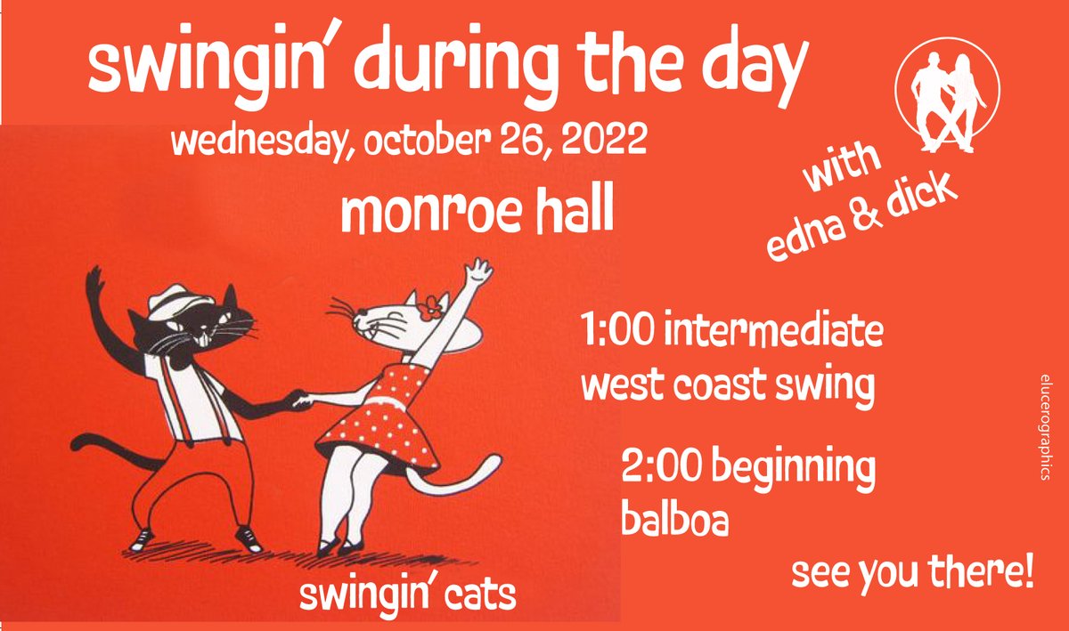 It's almost Wednesday again.  Time to Dance During the Day!!!  Why wait until the evening!! Dick and Edna teach a myriad of dances in the northern California Area.  Reach out to Dick &amp; Edna on the internet! #dancesonomacounty #dancenortherca #balboasantarosa