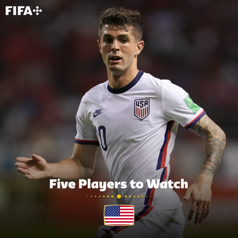 FIFAWorldCup's tweet photo. The most star-stacked squad in the @USMNT's history will take to the pitch at #Qatar2022 🇺🇸

A look at some of the talents who will represent the Stars and Stripes at the #FIFAWorldCup ⤵️