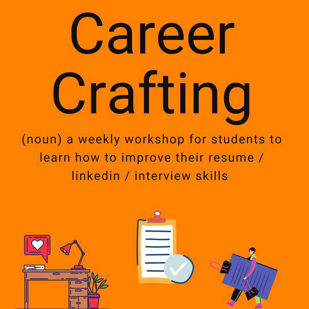 Do you want to learn more about how to interact at a job fair? Come to our Career Crafting presentation Monday, and we will teach you!

For more info, check the Linktree in our bio. #utkstudentsuccess