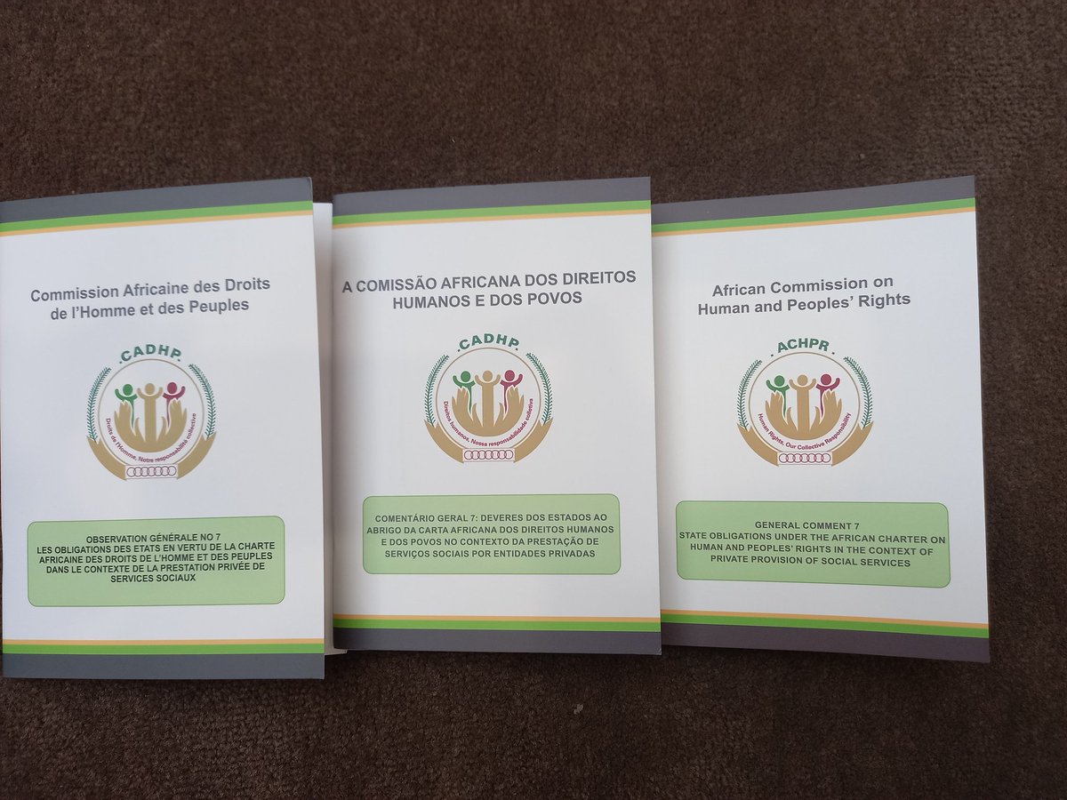 GIESCR's tweet photo. It's official! 🎊
General Comment 7 on State Obligations under the African Charter in the context of private provision of social services has been launched!
#ReclaimingPublicServices
@Magda_Sepul @JoseAGuevaraB @DelphineDorsi @saubryhr @ISERUganda @CHR_HumanRights https://t.co/MothLftIIA