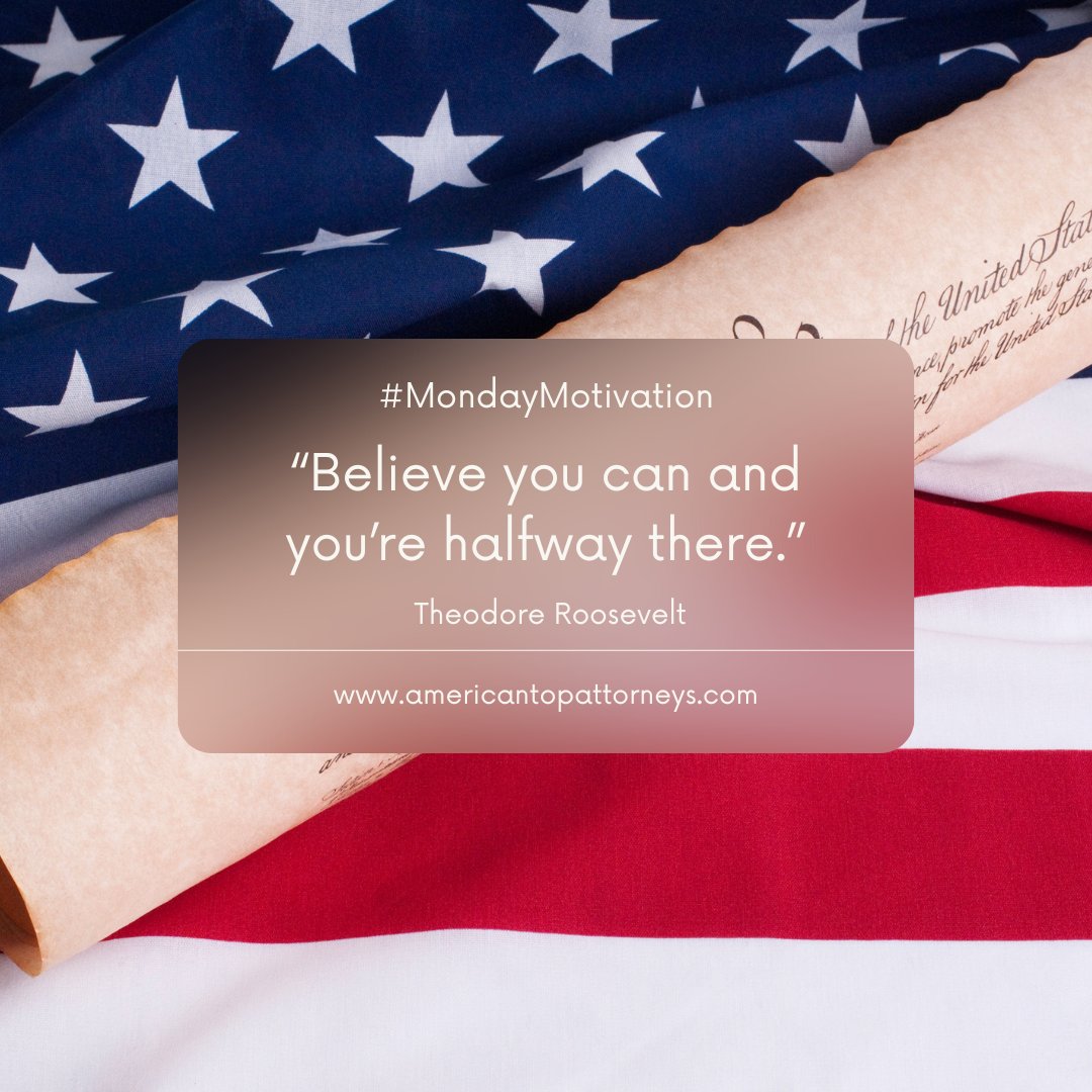 AmerAttorneys's tweet photo. Remember why you're doing this! Showing up is half the battle. "Believe you can and you're half way there." You are almost there. ⚖️⭐-  https://t.co/mYpd2LlETn

#mondaymotivation #mondaythoughts #mondayvibes https://t.co/dh64RpwHlS