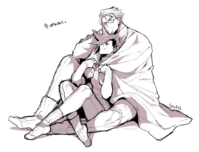 毎年描いてるかもしれない冬っクガ❄️⛄👑🚒 