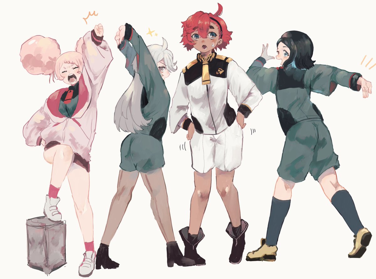 ミオリネ・レンブラン ,スレッタ・マーキュリー 「#水星の魔女クソダサポーズの魔女 」|暇日おひまのイラスト