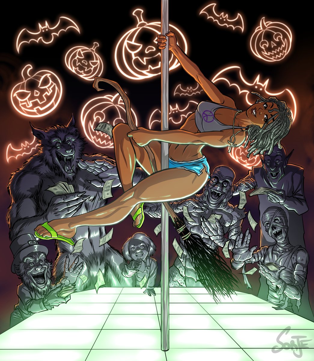 Sorje_Art_'s tweet photo. Here is the 1st slot of #YCH Halloween edition!

Check the process in the first comment and DM yo get your slot! https://t.co/NW553SW98L