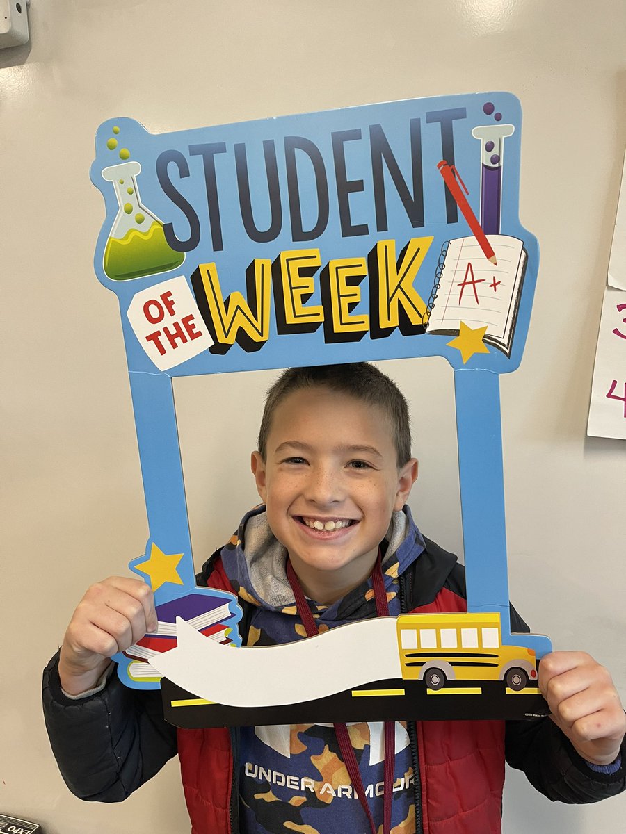 ChludaMrs's tweet photo. Meet Cooper, our Student of the Week! Cooper loves reading the Dog Man book series any chance he can get. His Dad is his hero because he is the best! Cooper’s favorite memory is the trip he took to Florida to spend time with his Grandparents. We celebrate Cooper! 💙 https://t.co/ML3w65DRfo