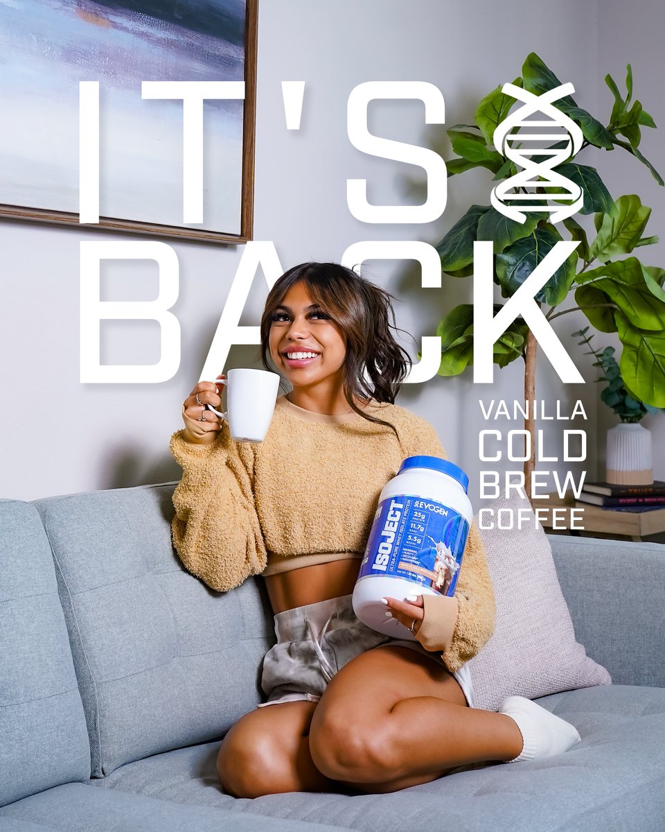 EvogenNutrition's tweet photo. Vanilla Cold Brew Coffee #IsoJect is back!!🧬
For a LIMITED TIME ONLY you’ll receive a FREE Evogen coffee mug with each Vanilla Cold Brew tub that you purchase!☕️
So click the link below to grab yours before it’s gone!📲
https://t.co/1macd77bk9
#EvogenElite #Protein https://t.co/FzEAyaZxfb