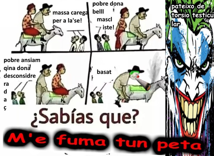 collaherba's tweet photo. boste intenta ser i jogli... boste es troba am la sosietat... o pots teni axeptat o esdebeni basat...

#collaherba #herba #fumat #colla #mem #memsencatalà #acudit #humor #riure #joglar #fimosis #acampadajove #pintorrock #festiuet #viñarock #merda #thc #c… https://t.co/0IT0Zk38b2 https://t.co/71V46N8DvO