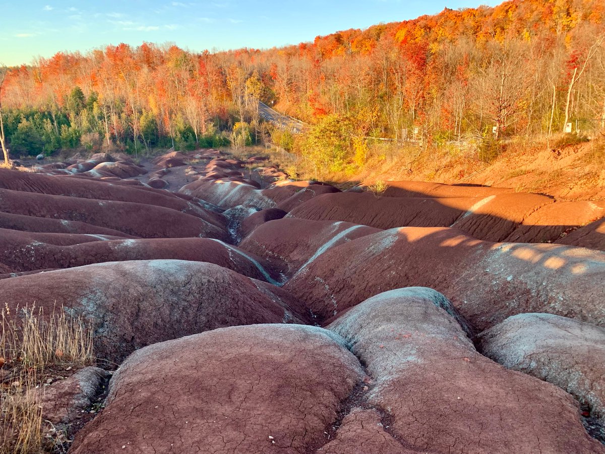 KevinMHawley's tweet photo. Had a significant detour on the way to work this morning... Thought I would take a break and share. I am very glad I got to drive by the "Cheltenham Badlands" this morning. I will return again. Ontario is amazing. 😀
#nature #ontariotourism #landscape https://t.co/HGTiX066jy