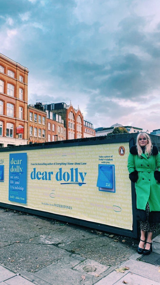FigTreePenguin's tweet photo. Heading past Farringdon this week? Don’t forget to tear off a piece of @dollyalderton’s wisdom to take with you!
#DearDolly https://t.co/fzAnOiSivm