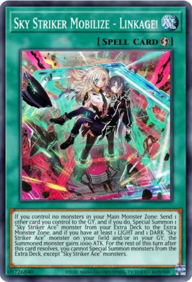 MqKen's tweet photo. @dzeeff I'm looking for the new sky striker card Linkage, the card art looks amazing and makes me want to build the deck finally https://t.co/bjXsI2LmRl