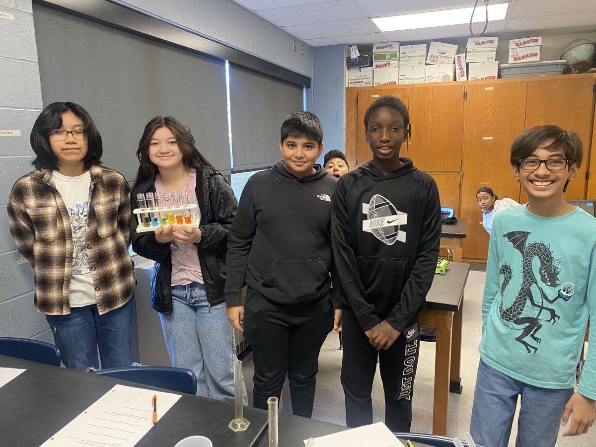 A colorful science lesson at @LakotaRidgeJR! Students in Ms. Galloway's class practiced using the scientific method and equipment to create rainbow test tubes. #WEareLakota #WEchooseLakota