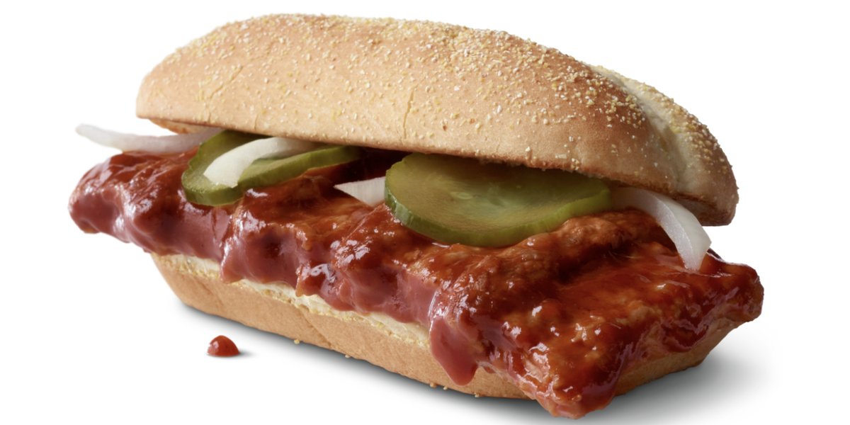 Delish's tweet photo. Is this really the end for the McRib? https://t.co/BCxIuwPHiA https://t.co/MebVZGzQiT