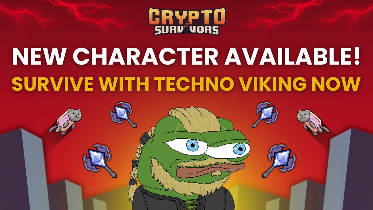 ⚠️ BIG AND STRONG, THE VIKING IS COMING 🪓 The viking is here and he's thirsty for blood.🩸 Trust me, he's not ready to go to the Valhalla yet. It's time to cut some heads 💀👇 app.cryptosurvivors.com/gamePage