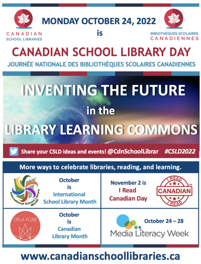 SD36Librarian's tweet photo. YES! It official! Today, Oct 24th is School Library Day! Declared by the BC government. @CdnSchoolLibrar  https://t.co/VTqGYMw51Z #sd36learn #sd36tl https://t.co/x77ljKrQM9