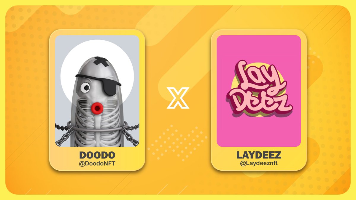 doodonft's tweet photo. 🎁Whitelist Giveaway🎁

DOODO 🤝 LAYDEEZ

Prizes:
🏆 5 WL from @doodonft
🏆 5 WL from @Laydeeznft 

To Enter:
1️⃣Follow @doodonft and @Laydeeznft 
2️⃣❤ &amp; RT
3️⃣Tag 3 friends.

24H⏰

#doodonft #NFT #NFTGiveaway #NFTProjects #NFTs #NFTGiveaways https://t.co/u9MTTetUJk