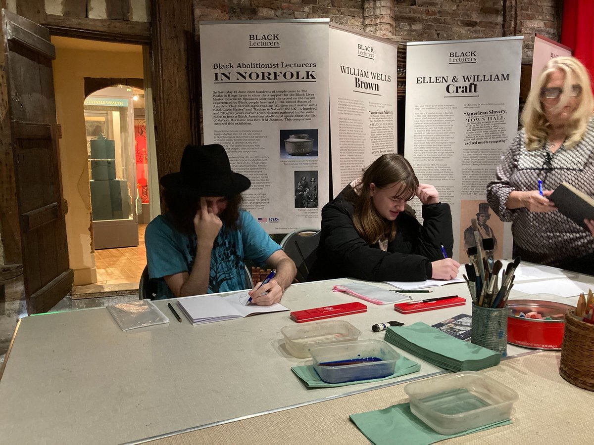 AncientHouseMus's tweet photo. We loved working with @MaryBlueCreates for our first Paint at the Museum inspired by @Inkquisitive's portrait of Princess Catherine Duleep Singh and Cheryl Roach's portrait of Moses Roper on Saturday 22 October.
#BlackHistoryMonth @BhmUK @KTDnorfolk https://t.co/eieQf7tEq1