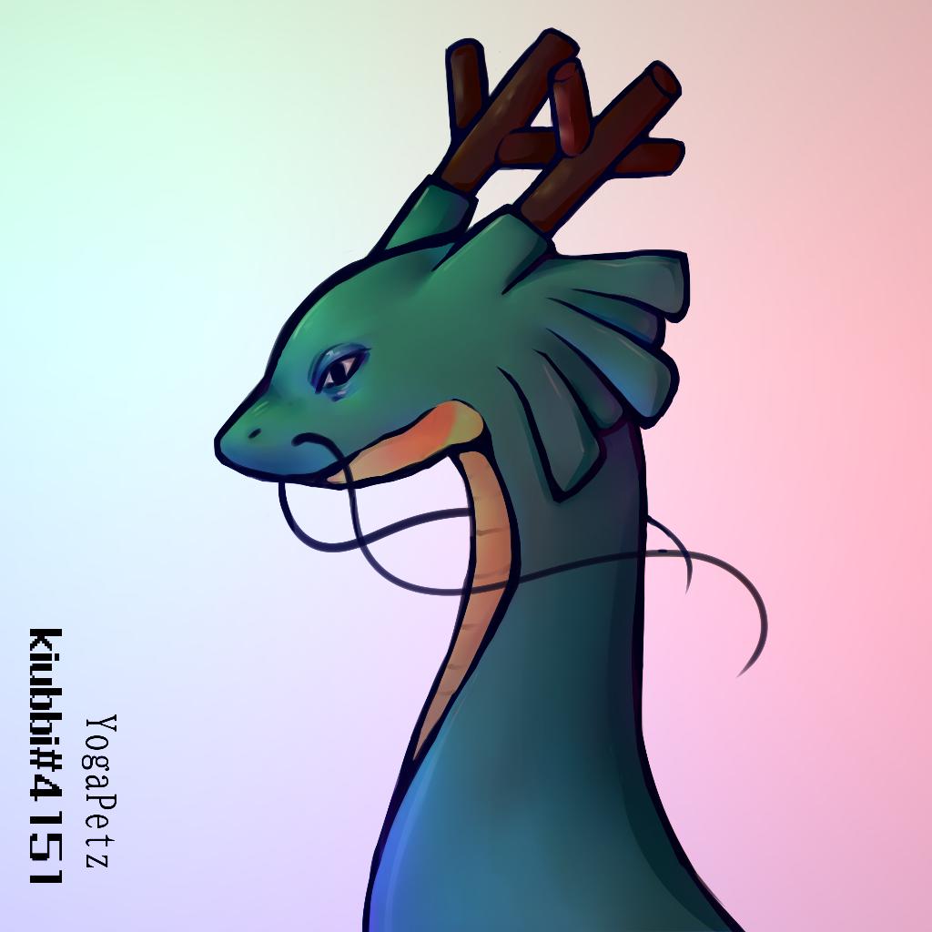 000_921's tweet photo. @Yogapetz this is my yogapetz art!!!  I just drew the most beloved character, the water dragon (it seems to be a dragon heh).  I tried my best to convey his stateliness and I hope I succeeded) ❤️ #art #nft #fan_art #eth #yogapetz https://t.co/F3IfFaV4TE