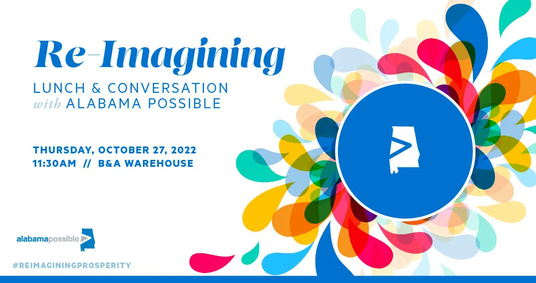 alabamapossible's tweet photo. Thank you @AlabamaPower for being the presenting sponsor for our Re-Imagining Lunch &amp; Conversation featuring Secretary Fitzgerald Washington and Marta Self. #reimaginingprosperity #alabamapossible 
https://t.co/r8c1qqXYVZ https://t.co/uDEFVLp0GK