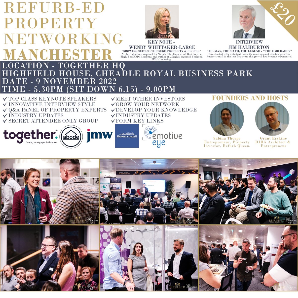 So excited for this event next month! 2 legends of the HMO world on the stage!

Last month we had around 100 local property investors attending.

If you want to grow your network / profile in NW Property World, this is the event for you!