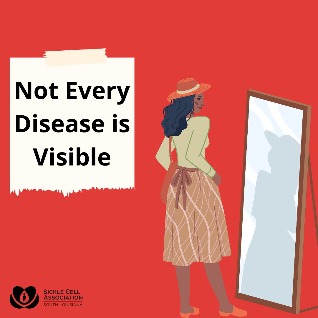 Sickle Cell Disease is not necessarily a visible disease. Many Sickle Cell Warriors face battles that are hidden from the eye! Remember to be kind to everyone; you never know what they are going through!

#SickleCellAwareness #SickleCell