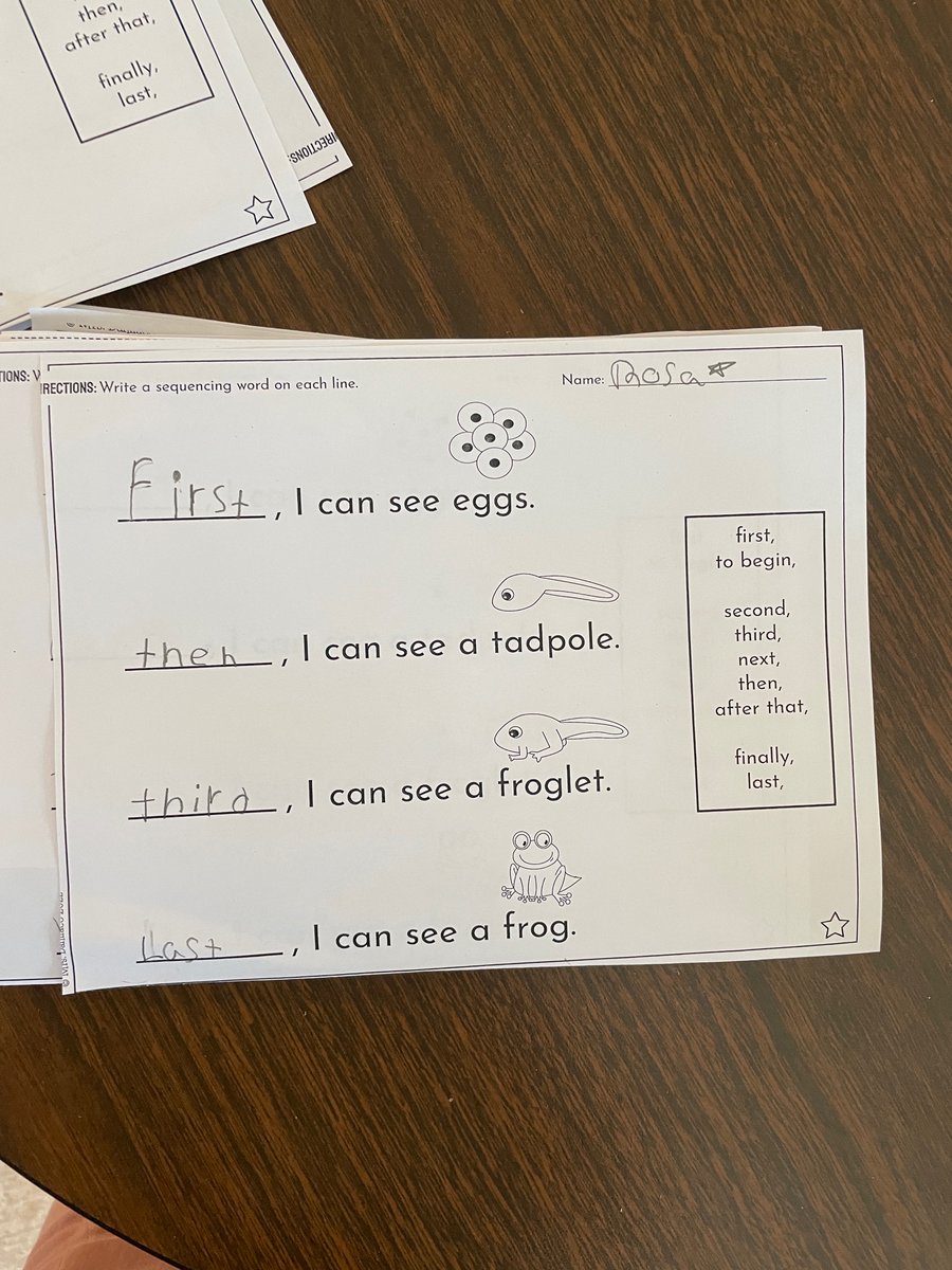 MrsDahl_ELD's tweet photo. Today we finished a unit on 🐸- Look at what our @KenwoodElementa Level 1-2 MLs can do!! They can read &amp; write a paragraph about a frog’s life cycle 😍

Words ➡️ Scaffolded Sentence Writing ➡️ Paragraphs https://t.co/k8IPQPvTrR