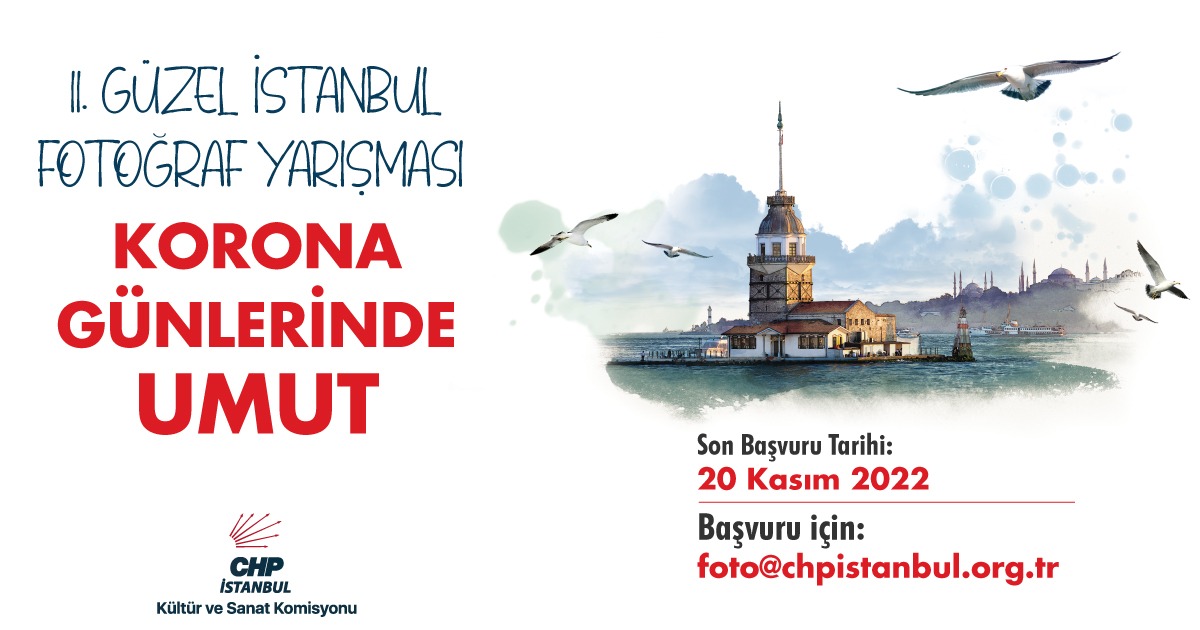 KulturSanatCHP's tweet photo. II. Güzel İstanbul Fotoğraf Yarışmamızın başvuru tarihi, sizlerden gelen yoğun talep üzerine 20 Kasım 2022 tarihine uzatılmıştır. Başvuru koşulları ve ayrıntılı bilgi için⤵️

📌 https://t.co/weW6jJoHW3 https://t.co/S2HgmzsiqS