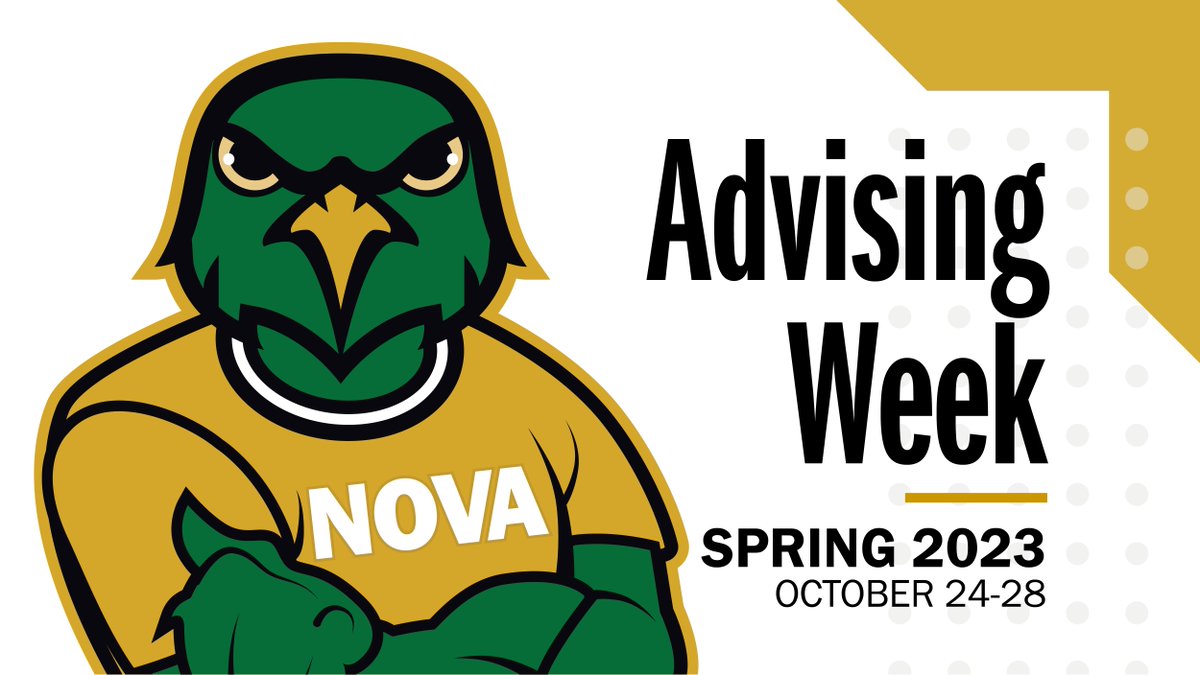 NOVAcommcollege's tweet photo. #AdvisingWeek is here! Join us from October 24 - 28 for academic planning, student services support, and more to prepare for your next semester. Spring 2023 registration opens today, October 24!
See full list of events here: https://t.co/E2DTV6RtQH https://t.co/NEOXJ3wUfi