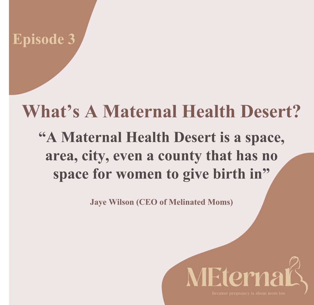 Have you listened to the latest episode of the #MEternal podcast? 🤱🏽🤲🏾 If not, go check it out at MEternal.info 🩺🤰🏿❤️‍🩹 #MEternal in partnership with @MetroPlusHealth & @Thinx