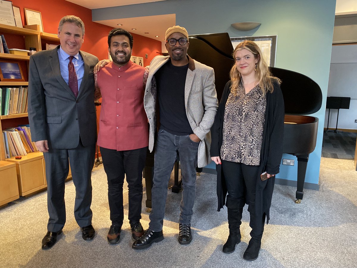 amitvanand's tweet photo. Thank you @ABRSM @jameswelburnUK for organising this meeting with the artistic director @AlexisFfrench who was visiting my alma mater today. Absolutely enjoyed the conversation with him and he shined new light onto my compositional pathway. 1/3 https://t.co/HRYlBwJks5