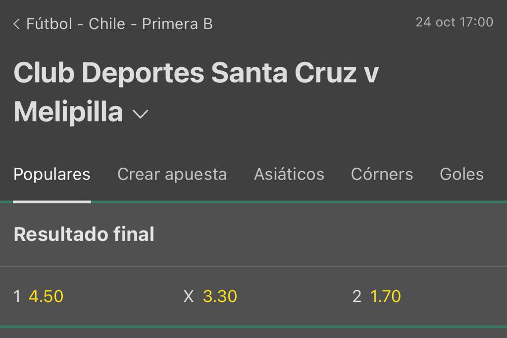CokeHevia's tweet photo. Hasta las casas de apuestas dudan de la integridad del fútbol chileno https://t.co/rIdw0ezE1K