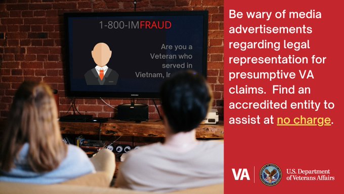 VFWHQ's tweet photo. If it sounds too good to be true, it might be. Don’t fall victim. Find a VA-accredited veteran service officer in your area at https://t.co/G3GO6S587W today. https://t.co/JDMSaq7jSF