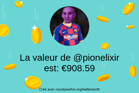 pionelixir's tweet image. Mon twitter vaut: €908.59

Trouvez le vôtre avec funaroundy.click/twitterworth?l…

⠀