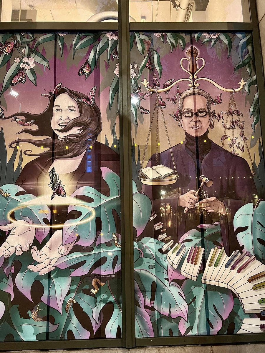 If you are ever in downtown San Jose, you might want to check out this mural by @ theelbaraquel depicting K.Cordova (Exe. Dir. of Recovery Cafe); and me. Still up, since March 2022. Walk past the SJ Museum of Art to N.First Street, turn the corner and there it is! #herhonorbook