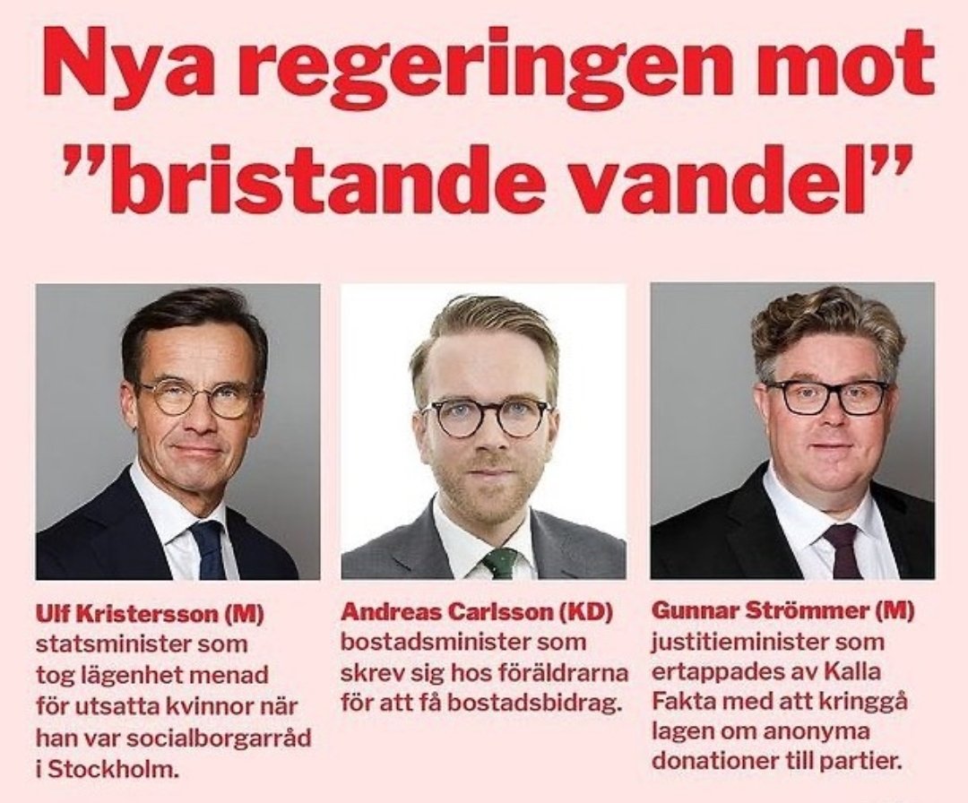 Sebastiansanriv's tweet photo. Bra att vi har experter på #regeringen som kan det där med vandel! #vilkentur #svpol https://t.co/zIWnhN4Mdf