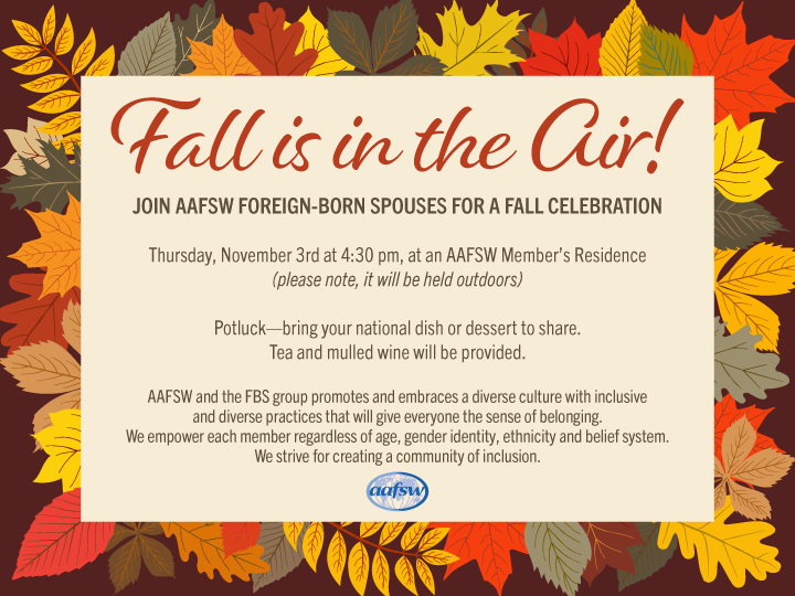AAFSW's tweet photo. Please RSVP to fbspouses@aafsw.org! https://t.co/B9LzTvN6YX