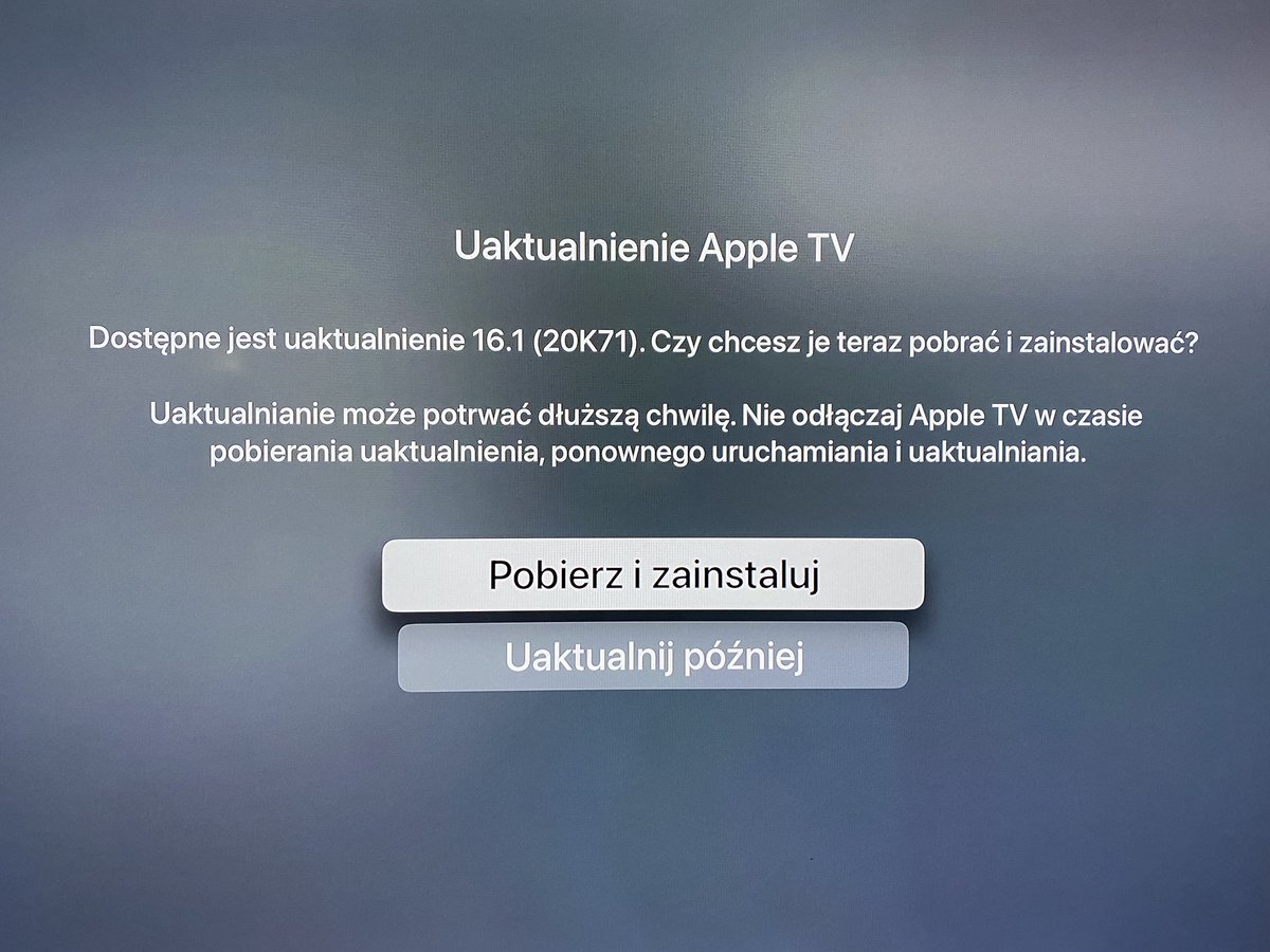 MMarekX's tweet photo. tvOS 16.1📺loading…🍏
#Apple #tvOS16 #AppleTV #SiriRemote #AppleTV4K https://t.co/pxqoRageLP
