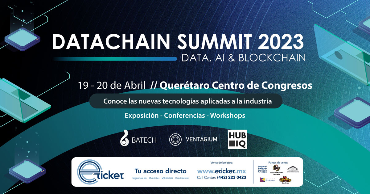QCCmx's tweet photo. 🧑‍💻Tenemos nueva fecha para la convención que conecta las nuevas tecnologías de la información #TIC con la industria en #Querétaro y el mundo.

¡Aparta ya la fecha para Datachain Summit 2023!

📅 19 y 20 de abril de 2023
🌐 https://t.co/IZiyMJQB51
🎟 https://t.co/6hFxeJSX8V https://t.co/y3yTVAaSXG