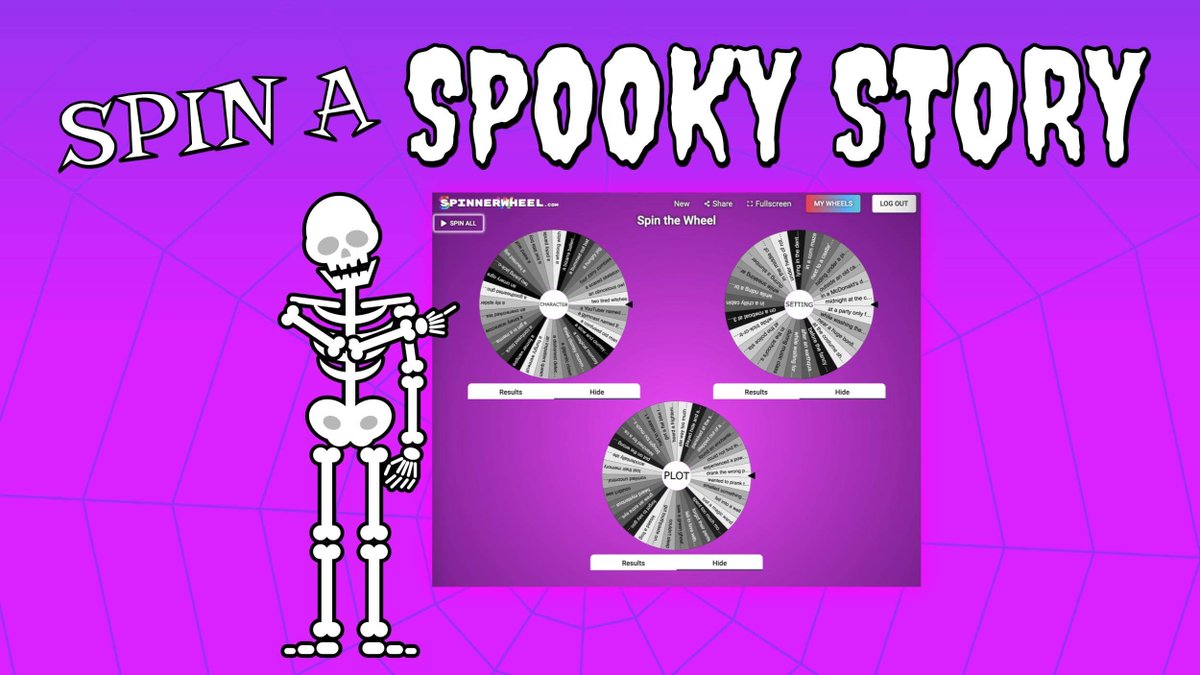 🙀 My daughter Ellie and I brainstormed ideas for spooky characters, settings, and plots. We put them on a set of spinner wheels. We think you might like to use this for silly writing or drawing prompts. shapegrams.com/spin-a-spooky-…