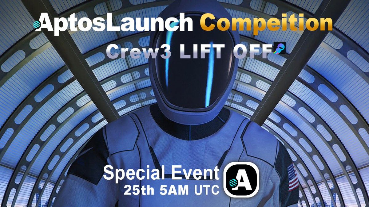 AptoslaunchIO's tweet image. 🔥CREW3 LIFT OFF Competition🔥
Our IDO is quickly approaching - TIME for a @crew3xyz Sprint Competition🚀 So you can get in
Details at our Crew3 aptoslaunch.crew3.xyz/questboard🚀 
20 Winners, with XP and OG roles as rewards
End time 7th NOV 05:00 UTC+0
LFG🚀
#Aptos