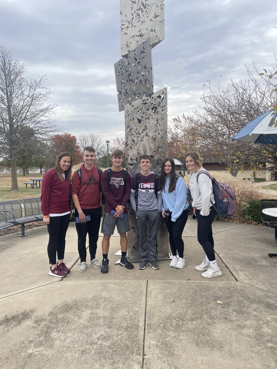 ErinLegendre's tweet photo. RBHS students attended a student leadership summit at at SWIC. This group rocked their action plan. Get ready for some midnight volleyball! #redbud132 https://t.co/jXvU0vlthz