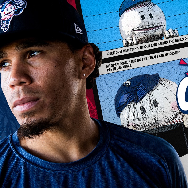 Aces's tweet photo. The origin story. 

Marvel Universe, meet Mr. Baseball!

#MiLBxMarvel