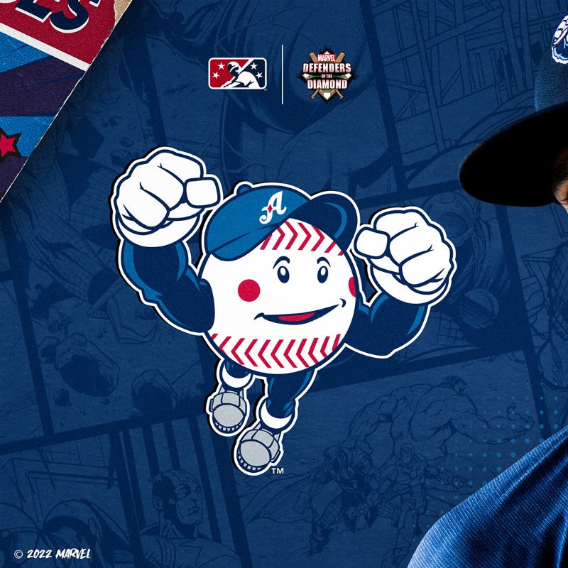 Aces's tweet photo. The origin story. 

Marvel Universe, meet Mr. Baseball!

#MiLBxMarvel