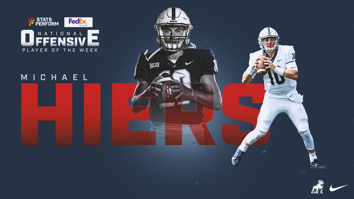 SamfordFootball's tweet image. 𝐍𝐚𝐭𝐢𝐨𝐧𝐚𝐥 𝐎𝐟𝐟𝐞𝐧𝐬𝐢𝐯𝐞 𝐏𝐥𝐚𝐲𝐞𝐫 𝐨𝐟 𝐭𝐡𝐞 𝐖𝐞𝐞𝐤

Atta boy, @Michaelhiers107‼️

#HatchAttack | #AllForSAMford