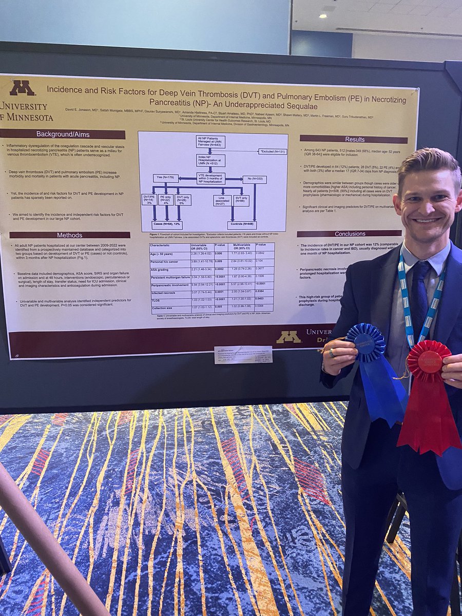 Mohammad Bilal, MD (@bilalmohammadmd) on Twitter photo Fantastic work by our super ⭐️ @umnmedresidency resident <a href="/david_jonason/">David Jonason</a> presenting his work w super star co-faculty <a href="/gurutrikumd/">Guru Trikudanathan</a> <a href="/UMN_GI/">@UMN GI Fellowship</a>
Come say Hi
#ACG2022 <a href="/AmCollegeGastro/">ACG</a> Fantastic work by our super ⭐️ @umnmedresidency resident <a href="/david_jonason/">David Jonason</a> presenting his work w super star co-faculty <a href="/gurutrikumd/">Guru Trikudanathan</a> <a href="/UMN_GI/">@UMN GI Fellowship</a>
Come say Hi
#ACG2022 <a href="/AmCollegeGastro/">ACG</a>