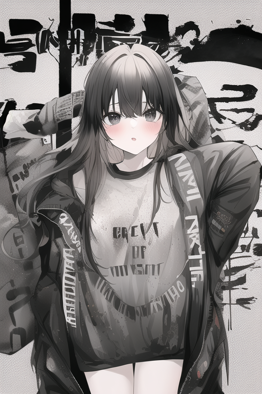 「文字入りの服を着せたかった#NovelAI #NovelAIDiffusion 」|OILSTANDのイラスト