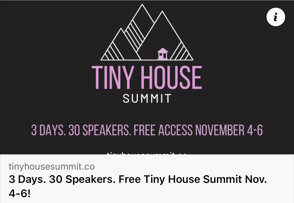 tinyhousedates's tweet photo. Tiny House Summit
November 4-6, 2022
Online Event
https://t.co/T7RqLvdLdk https://t.co/9UFrSP0cCC