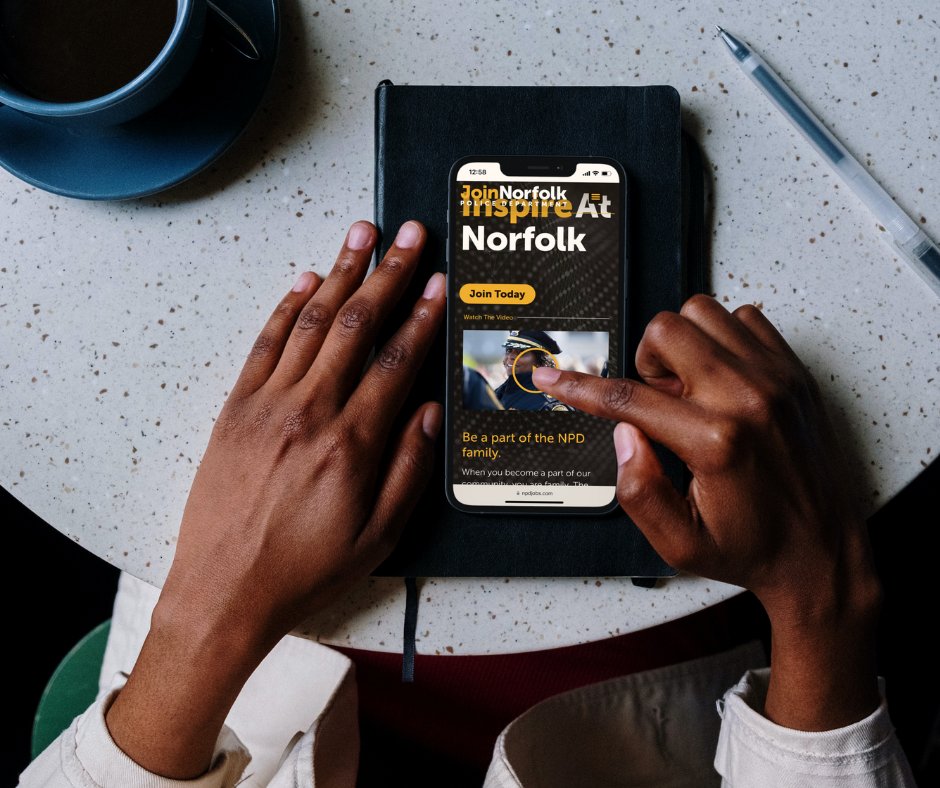 NorfolkPD's tweet photo. Inspire at Norfolk!

Check out #NPD's new &amp; improved recruiting website to learn more about becoming a law enforcement officer in @NorfolkVA. 

Certified Officers start at $52,105.

Interested? Of course you are! 
https://t.co/c98w8kKWV3 https://t.co/ph8UXypnWP