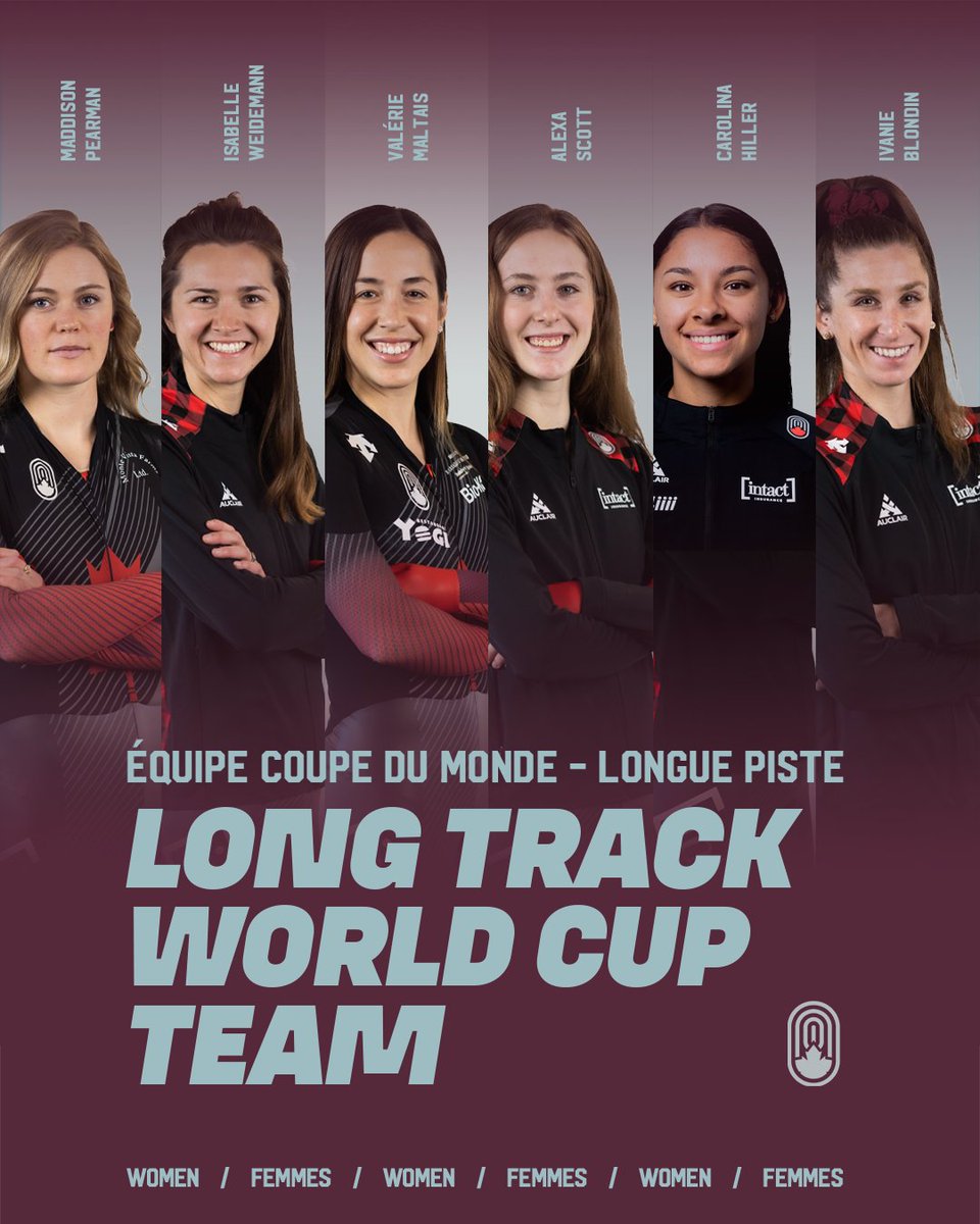 🚨ANNONCE D'ÉQUIPE🚨

Voici les patineuses longue piste provisoirement sélectionnés pour représenter le Canada aux quatre premières coupes du monde <a href="/ISU_Speed/">ISU Speed Skating</a>!

📰: speedskating.ca/fr/le-canada-n…