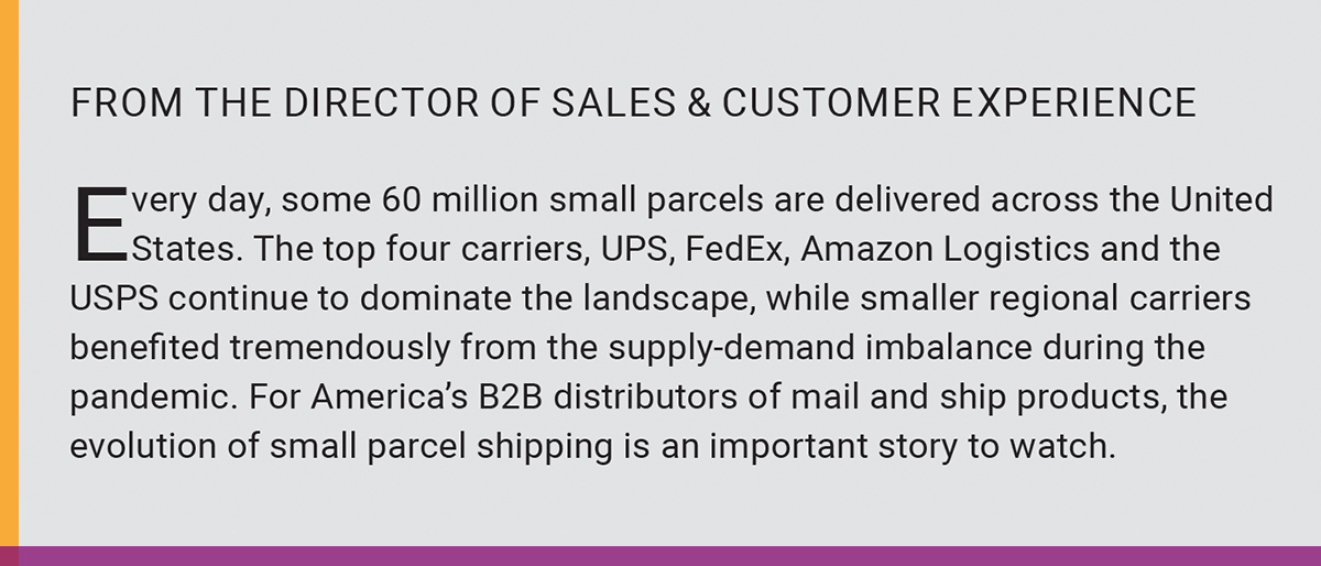 laddawn's tweet photo. About 60 million small parcels are shipped across the U.S. daily; speed and agility are winning factors, Mark says. So is lightweight packaging. Dig into the latest Sales Director Letter to see how we can help with a newly expanded Poly Mailer lineup. ---> https://t.co/wBAedMN3zm https://t.co/UtUa6f4HJ8