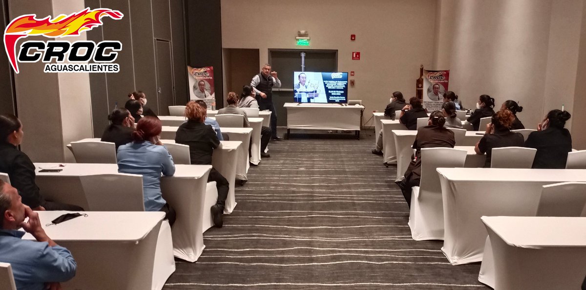 Seccion67CROC's tweet photo. #CROCAguascalientes;
El día de hoy, informamos a nuestros del Hotel Holiday Inn Sur sobre el Plan de Trabajo 2022 - 2024 de nuestra organización CROC. Así mismo realizamos la elección de delegado de forma democrática a traves del voto libre, directo y secreto. @IsaiasSiCumple https://t.co/nDkQCD2tsi